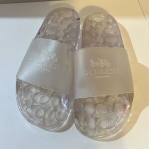 COACH ULYSSA LOGO FLATS POOL SLIDS